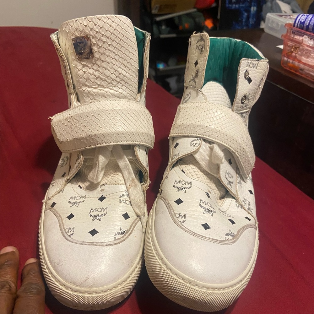 MCM white and black sneakers